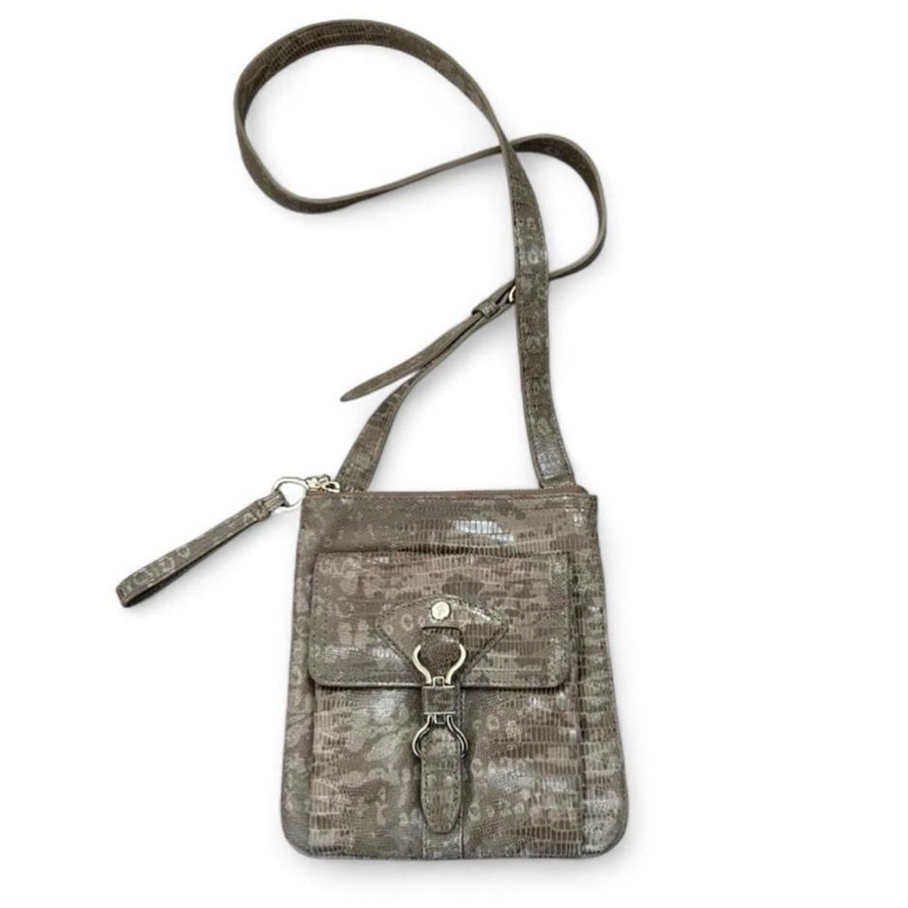 Cole Haan Taupe snakeskin Crossbody Bag